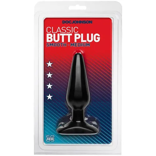 Doc Johnson Anal Doc Johnson Classic Butt Plug Medium Black
