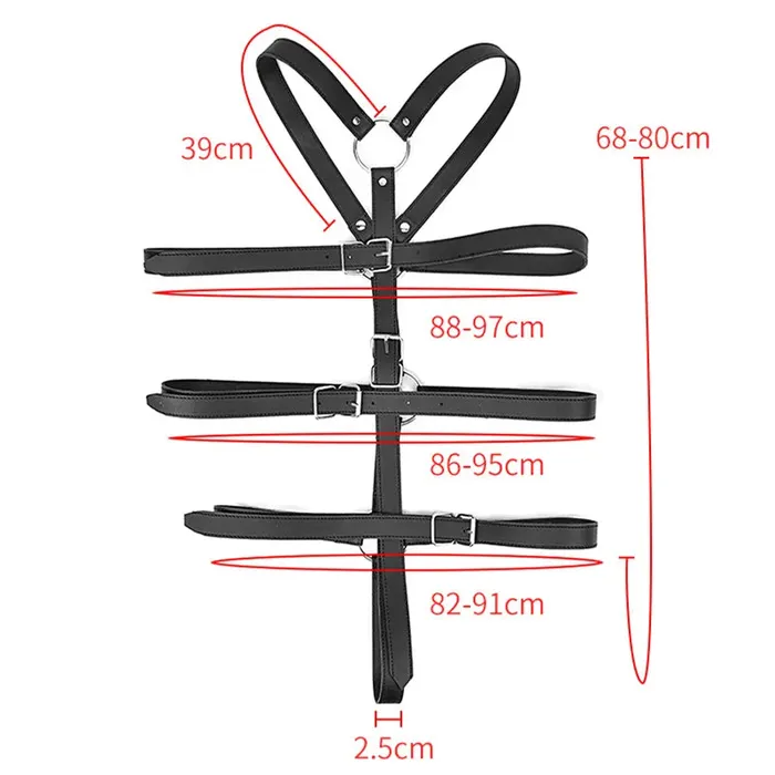 Pleasure Passion Strappy Body Harness Female Sex Toys